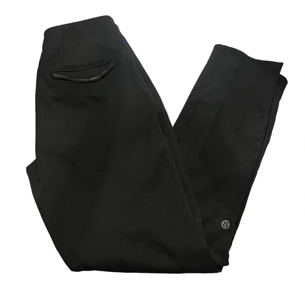 LULULEMON Flap Pocket Capri/Dress Pants in Black w/ Gray Trim Size 2